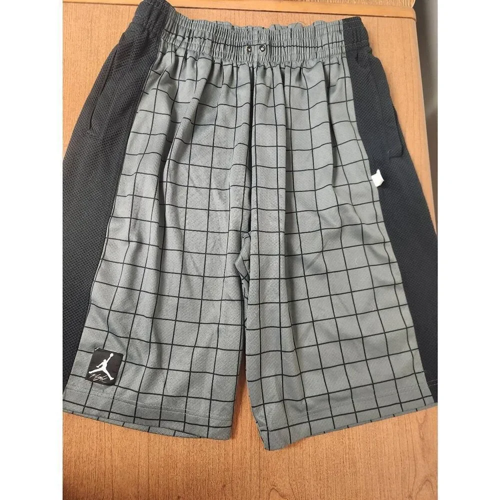 Jordan Retro 4 Stencil Dri-fit Shorts Dark Grey/Black. No string
